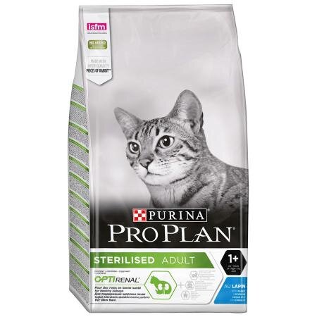 Корм Pro Plan для стерилизованных кошек кролик, 10 кг