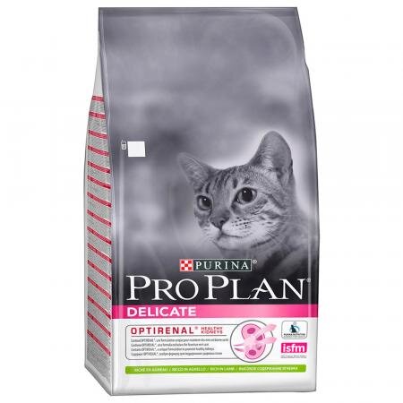 Корм сухой Pro Plan для кошек с чувствительным пищеварением и привередливых к еде с ягненком 10кг