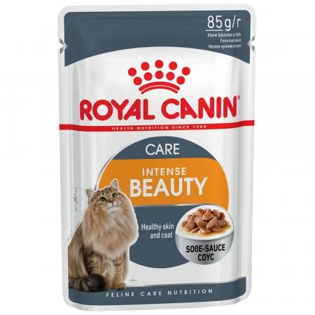 Корм Royal Canin Intense Beauty для поддержания красоты шерсти кошек в соусе 85г