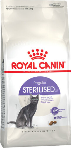 Корм для кошек Royal Canin Sterilised 37 живущих в помещении склонных к полноте в возрасте от 1-го года, 2кг