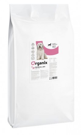 Organix для собак крупных пород с ягненком и рисом, 18 кг
