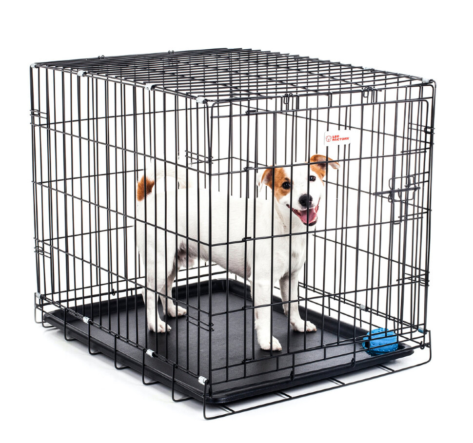 Клетка для собак LEO FACTORY №3 77x59x62 см черная